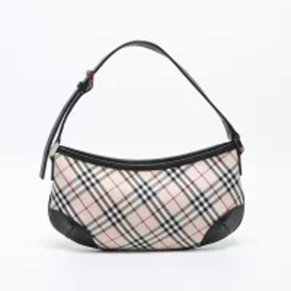 Burberry Hobo Bag Check Shoulder Beige Nova